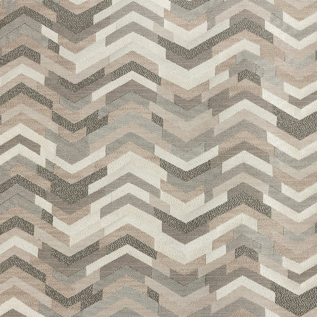 Polyester Jacquard - Blush Tactile Zig Zags - British Imported