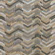 Polyester Jacquard - Graphite Tactile Zig Zags - British Imported