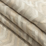 Polyester Jacquard - Linen Tactile Zig Zags - British Imported