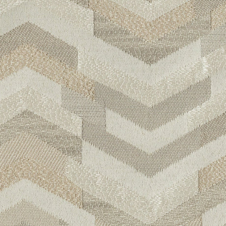 Polyester Jacquard - Linen Tactile Zig Zags - British Imported
