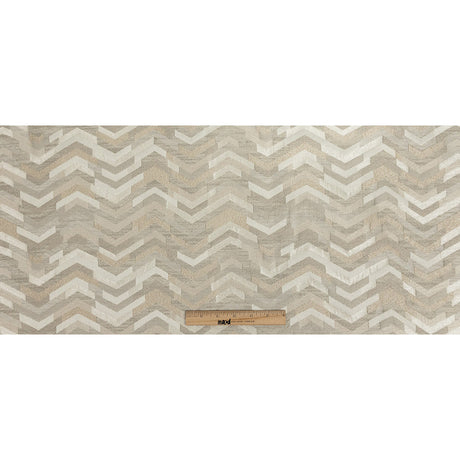 Polyester Jacquard - Linen Tactile Zig Zags - British Imported