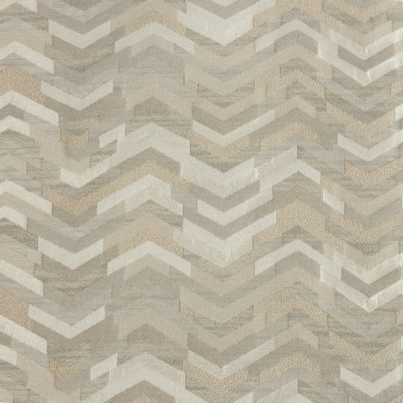 Polyester Jacquard - Linen Tactile Zig Zags - British Imported