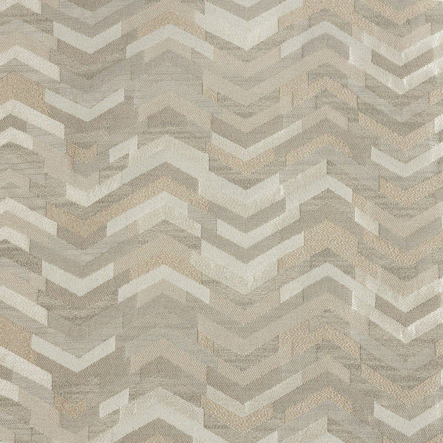 Polyester Jacquard - Linen Tactile Zig Zags - British Imported