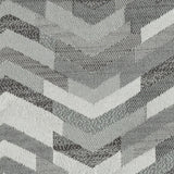 Polyester Jacquard - Silver Tactile Zig Zags - British Imported