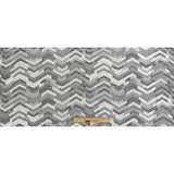 Polyester Jacquard - Silver Tactile Zig Zags - British Imported