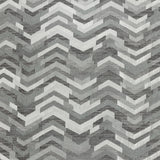 Polyester Jacquard - Silver Tactile Zig Zags - British Imported