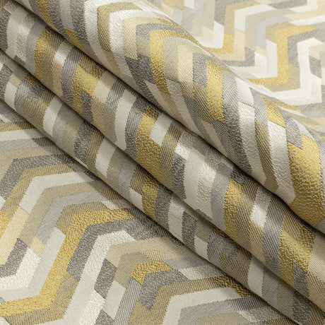 Polyester Jacquard - Zest Tactile Zig Zags - British Imported