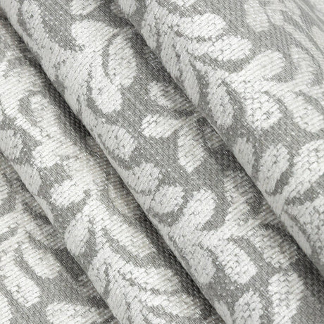 Chenille Jacquard - Mist Leafy Willow - British Imported