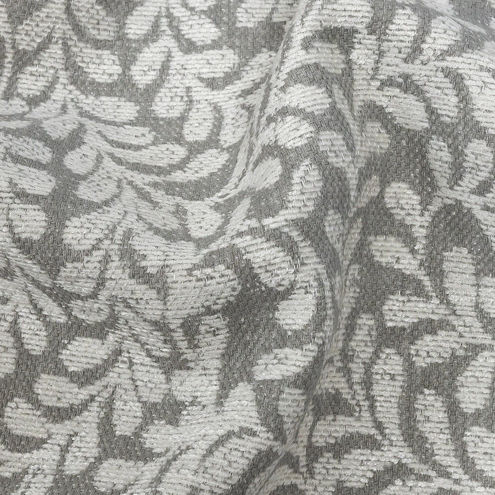 Chenille Jacquard - Mist Leafy Willow - British Imported