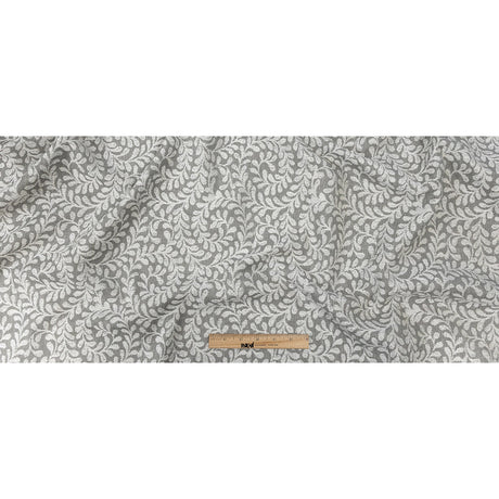 Chenille Jacquard - Mist Leafy Willow - British Imported