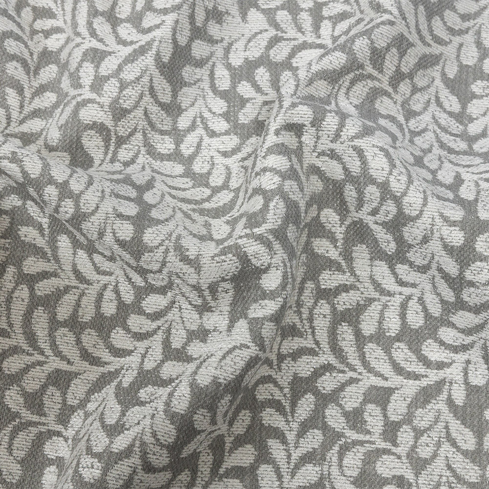 Chenille Jacquard - Mist Leafy Willow - British Imported