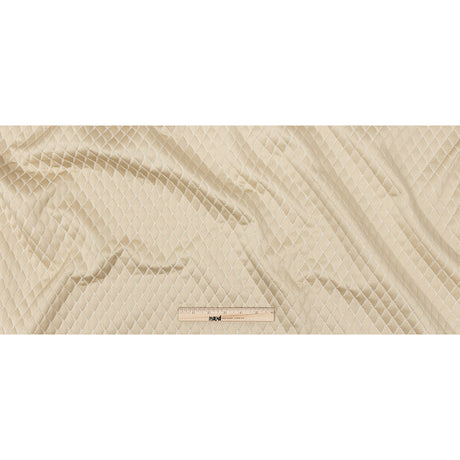 Satin-Faced Jacquard - Gold Shadow Diamonds - British Imported