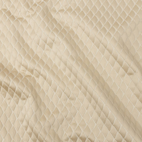 Satin-Faced Jacquard - Gold Shadow Diamonds - British Imported