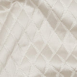 Satin-Faced Jacquard - Taupe Shadow Diamonds - British Imported