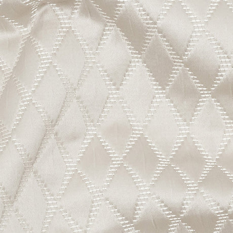 Satin-Faced Jacquard - Taupe Shadow Diamonds - British Imported