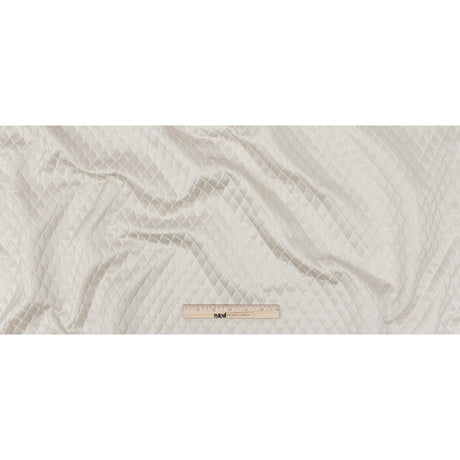 Satin-Faced Jacquard - Taupe Shadow Diamonds - British Imported