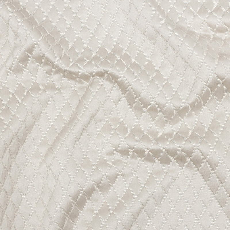 Satin-Faced Jacquard - Taupe Shadow Diamonds - British Imported