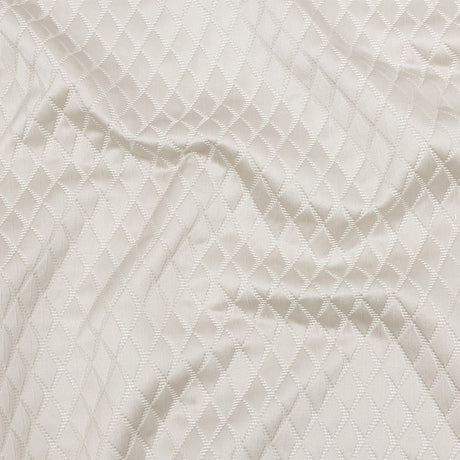 Satin-Faced Jacquard - Taupe Shadow Diamonds - British Imported