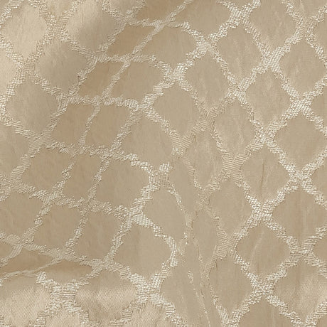 Drapery Jacquard - Champagne Moroccan Quatrefoil - British Imported