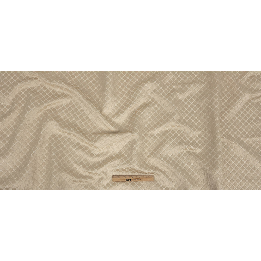 Drapery Jacquard - Champagne Moroccan Quatrefoil - British Imported