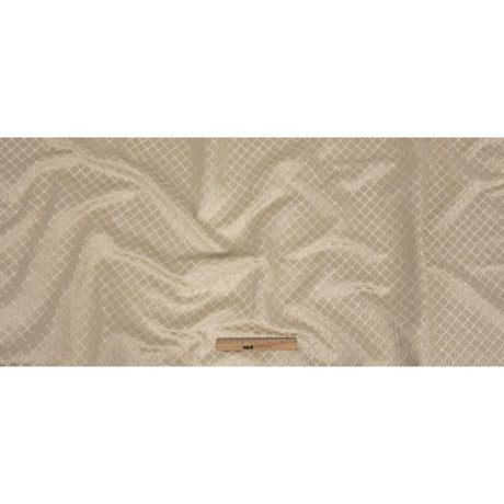 Drapery Jacquard - Champagne Moroccan Quatrefoil - British Imported