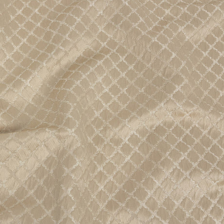 Drapery Jacquard - Champagne Moroccan Quatrefoil - British Imported