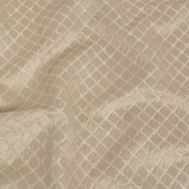 Drapery Jacquard - Champagne Moroccan Quatrefoil - British Imported