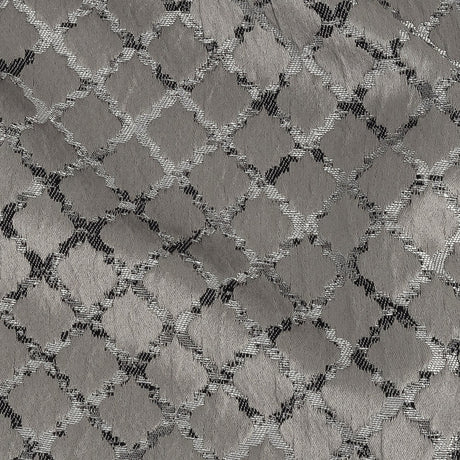 Drapery Jacquard - Graphite Moroccan Quatrefoil - British Imported