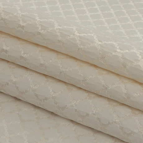 Drapery Jacquard - Ivory Moroccan Quatrefoil - British Imported