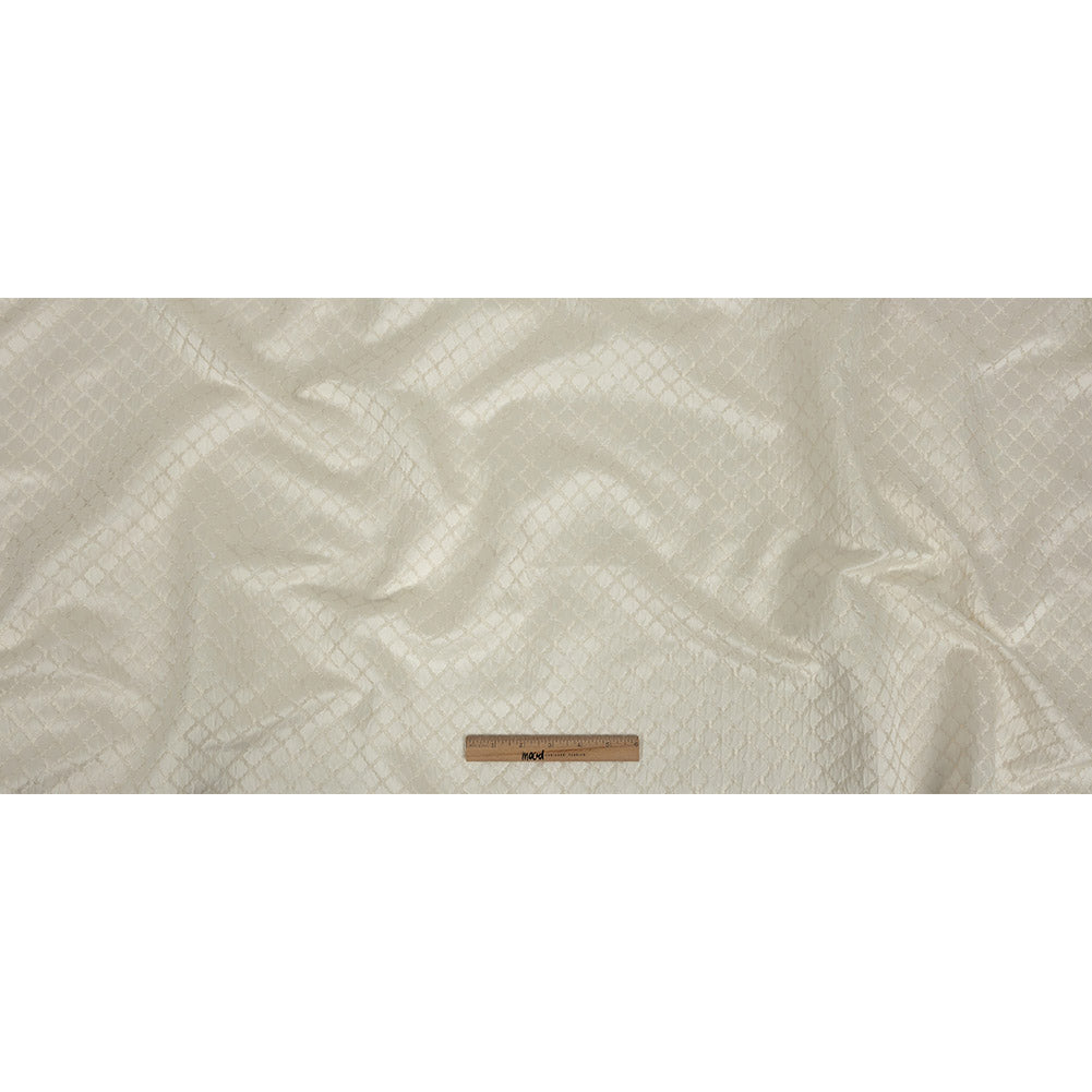 Drapery Jacquard - Ivory Moroccan Quatrefoil - British Imported