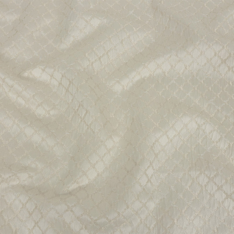 Drapery Jacquard - Ivory Moroccan Quatrefoil - British Imported