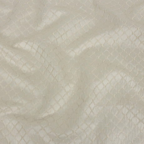 Drapery Jacquard - Ivory Moroccan Quatrefoil - British Imported