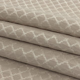 Drapery Jacquard - Taupe Moroccan Quatrefoil - British Imported