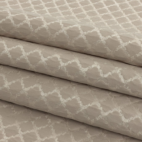 Drapery Jacquard - Taupe Moroccan Quatrefoil - British Imported