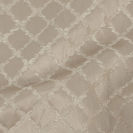 Drapery Jacquard - Taupe Moroccan Quatrefoil - British Imported