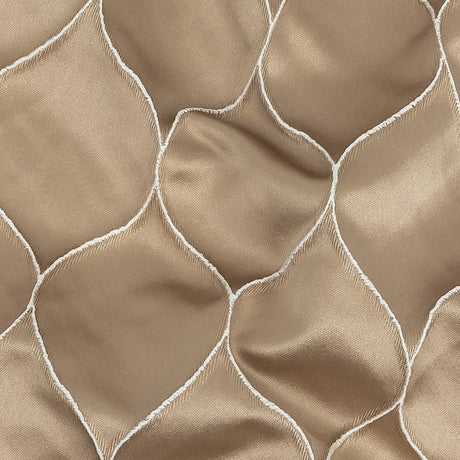 Satin-Faced Drapery Jacquard - Champagne Ogees - British Imported