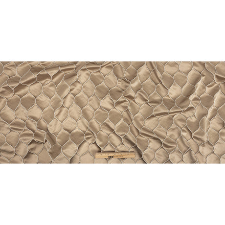 Satin-Faced Drapery Jacquard - Champagne Ogees - British Imported