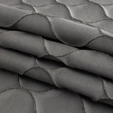 Satin-Faced Drapery Jacquard - Graphite Ogees - British Imported
