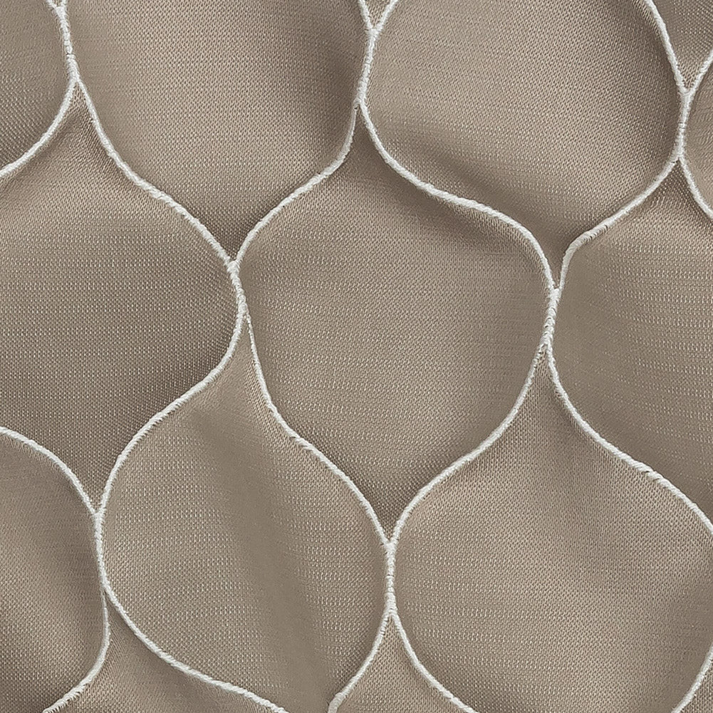 Satin-Faced Drapery Jacquard - Taupe Ogees - British Imported