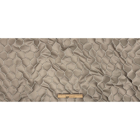 Satin-Faced Drapery Jacquard - Taupe Ogees - British Imported