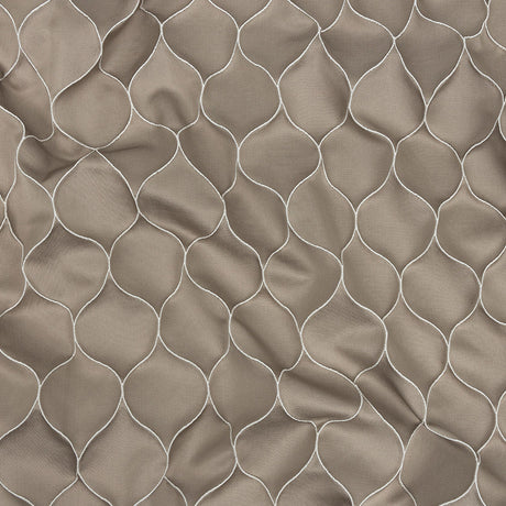 Satin-Faced Drapery Jacquard - Taupe Ogees - British Imported