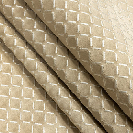 Satin-Faced Jacquard - Gold Broken Diamonds - British Imported
