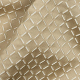 Satin-Faced Jacquard - Gold Broken Diamonds - British Imported