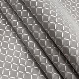 Satin-Faced Jacquard - Graphite Broken Diamonds - British Imported