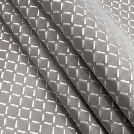 Satin-Faced Jacquard - Graphite Broken Diamonds - British Imported