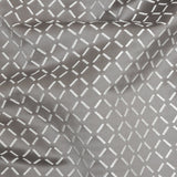 Satin-Faced Jacquard - Graphite Broken Diamonds - British Imported