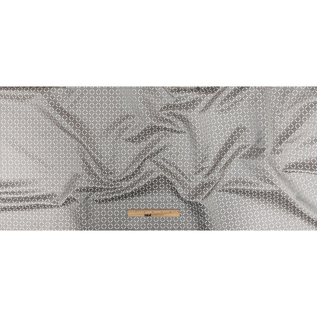 Satin-Faced Jacquard - Graphite Broken Diamonds - British Imported