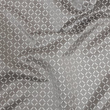 Satin-Faced Jacquard - Graphite Broken Diamonds - British Imported