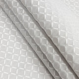 Satin-Faced Jacquard - Platinum Broken Diamonds - British Imported