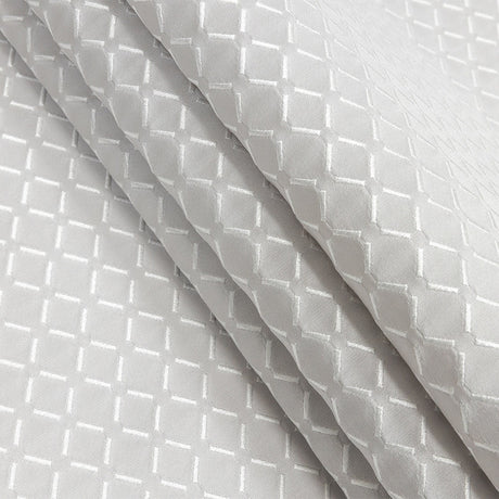 Satin-Faced Jacquard - Platinum Broken Diamonds - British Imported